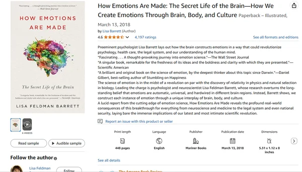 How Emotions Are Made by Lisa Barrett