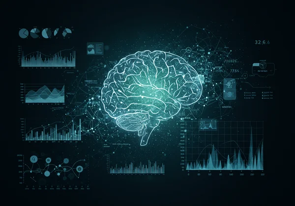 Abstract image showing scientific research and brain activity.
