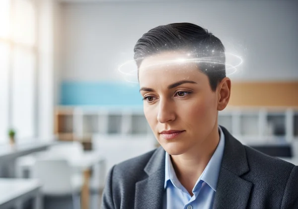 Young adult contemplating brain health