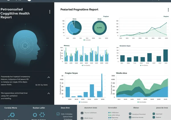Personalisierter Bericht zur Gehirngesundheit mit Datentrends