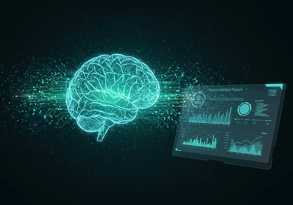 AI analyzing cognitive data for personalized insights report