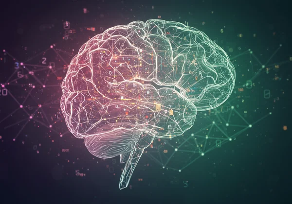 Abstract representation of interconnected brain functions