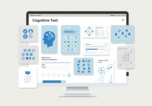 Interface of an online cognitive test showing skill assessment